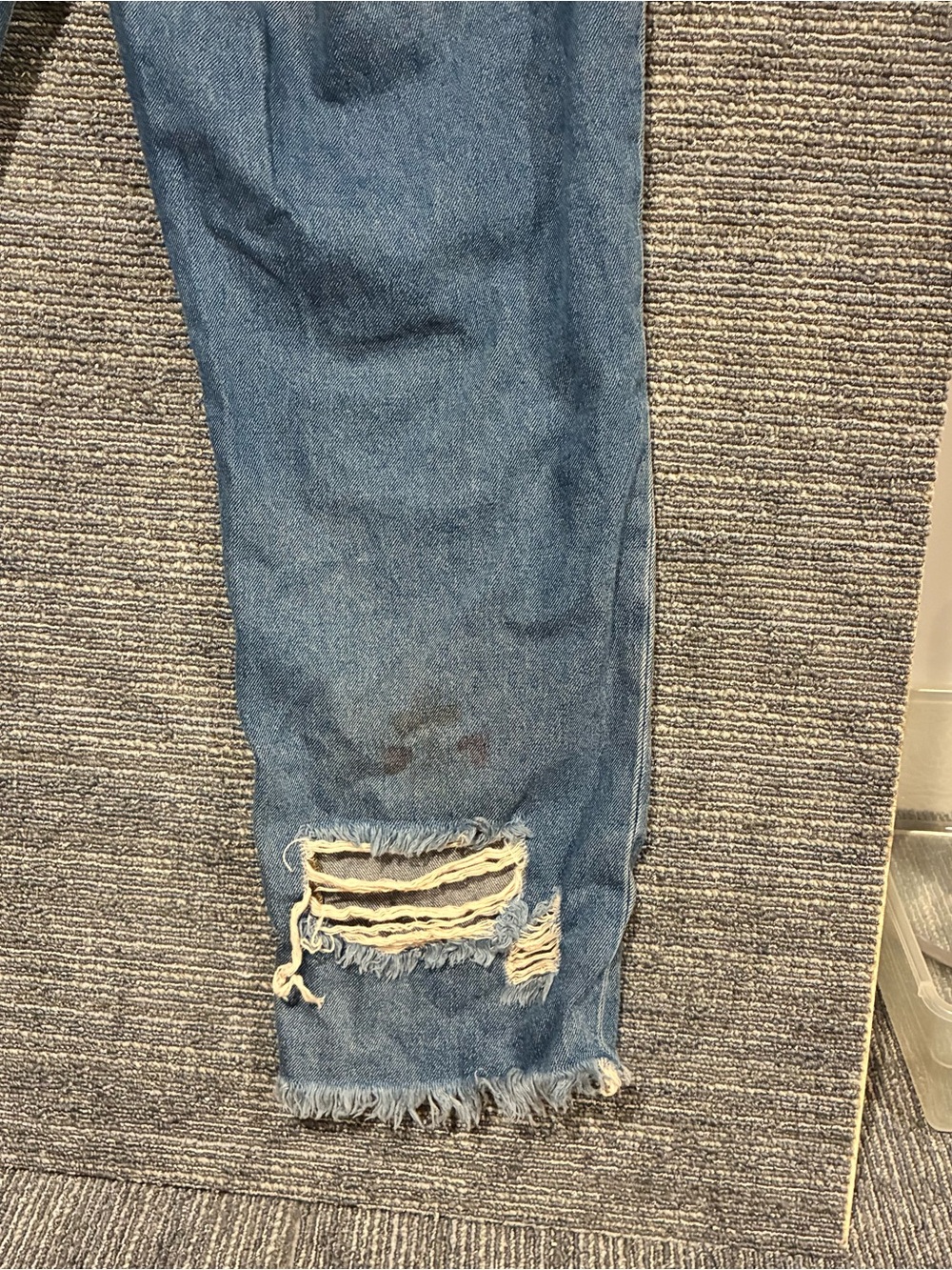 Free People Washed Light Blue Distressed Boyfriend Jeans - Picture 9 of 12